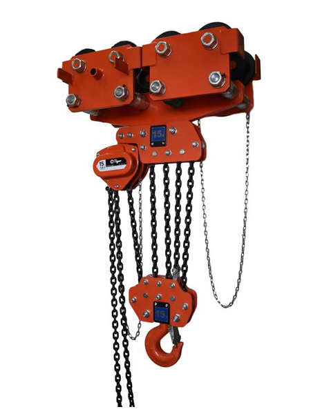tiger combined chain block and geared travel trolley 3.0t capacity model - CCBTGS - Twin Fall